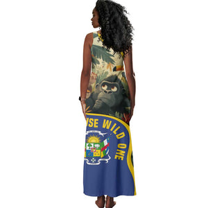 Central African Republic Tank Maxi Dress Jungle Animal - African Pride