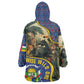 Central African Republic Wearable Blanket Hoodie Jungle Animal - African Pride