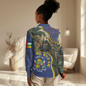 Central African Republic Women Casual Shirt Jungle Animal - African Pride