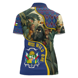Central African Republic Women Polo Shirt Jungle Animal - African Pride