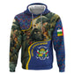 Central African Republic Zip Hoodie Jungle Animal - African Pride