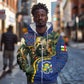 Central African Republic Zip Hoodie Jungle Animal - African Pride