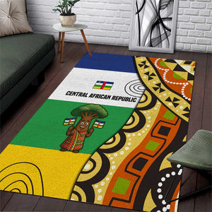 Central African Republic Area Rug Baobab and Flag - African Pride