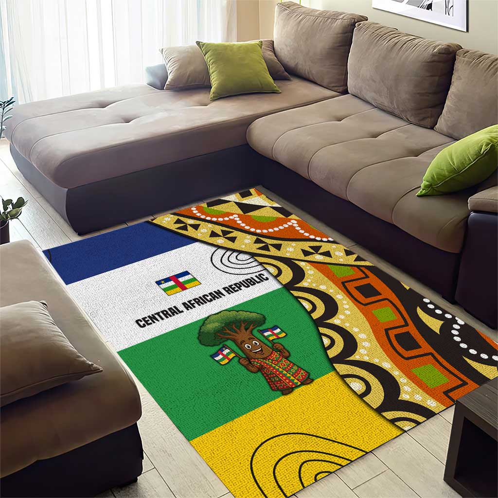 Central African Republic Area Rug Baobab and Flag - African Pride