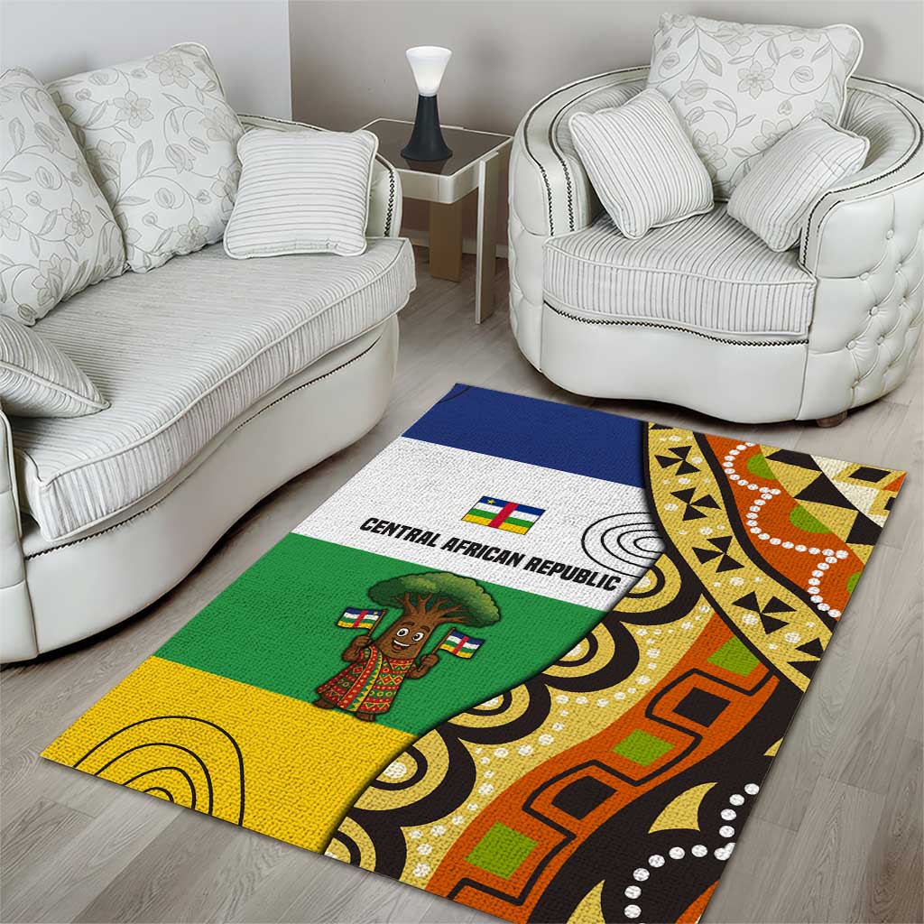 Central African Republic Area Rug Baobab and Flag - African Pride