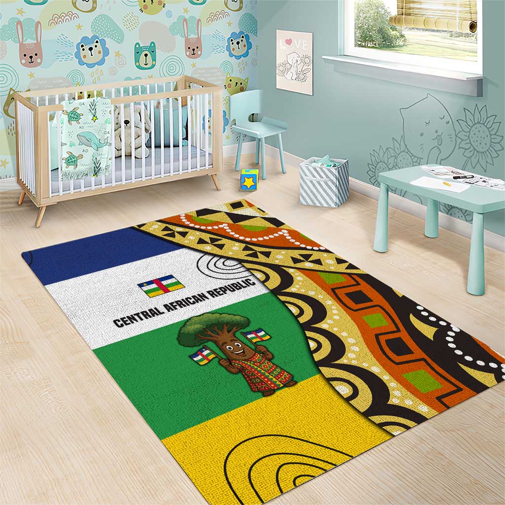 Central African Republic Area Rug Baobab and Flag - African Pride