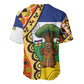 Central African Republic Baseball Jersey Baobab and Flag - African Pride