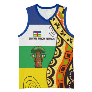 Central African Republic Basketball Jersey Baobab and Flag - African Pride