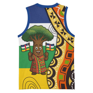 Central African Republic Basketball Jersey Baobab and Flag - African Pride