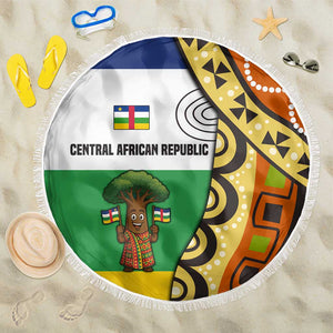 Central African Republic Beach Blanket Baobab and Flag - African Pride