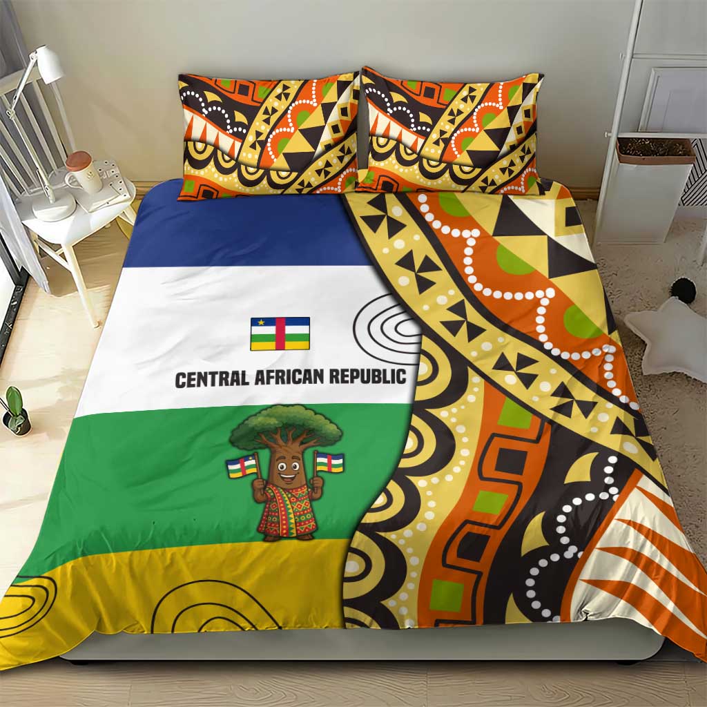 Central African Republic Bedding Set Baobab and Flag - African Pride