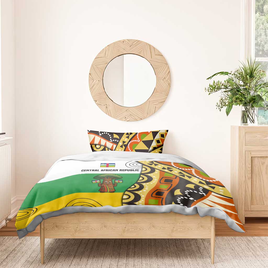 Central African Republic Bedding Set Baobab and Flag - African Pride