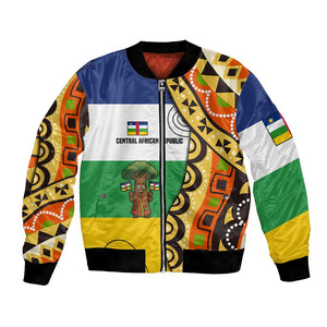 Central African Republic Bomber Jacket Baobab and Flag - African Pride