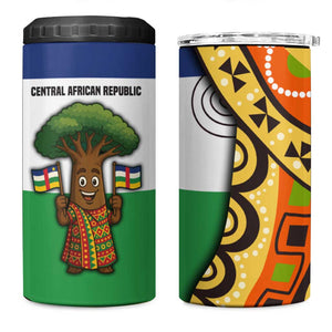 Central African Republic 4 in 1 Can Cooler Tumbler Baobab and Flag - African Pride