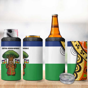 Central African Republic 4 in 1 Can Cooler Tumbler Baobab and Flag - African Pride
