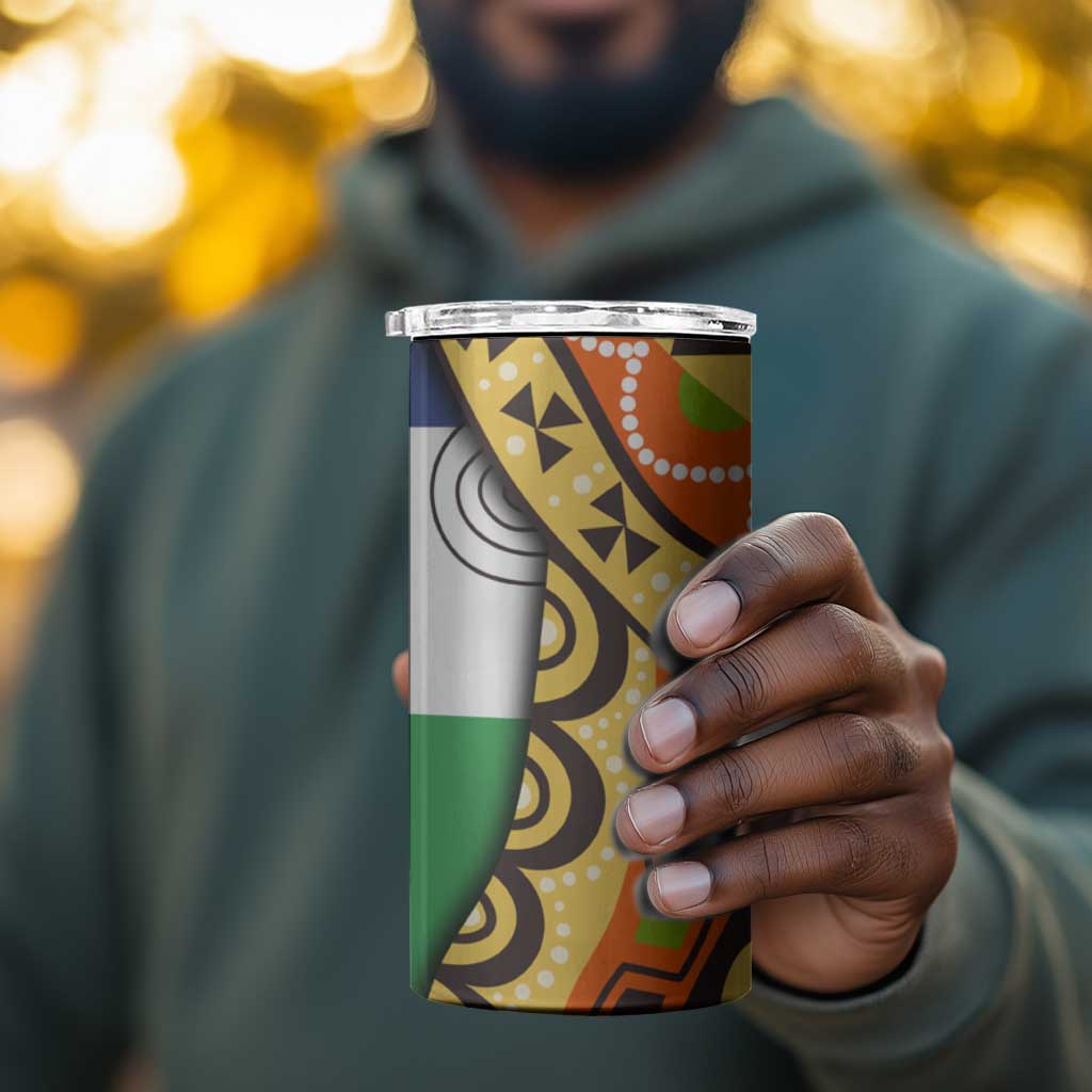 Central African Republic 4 in 1 Can Cooler Tumbler Baobab and Flag - African Pride