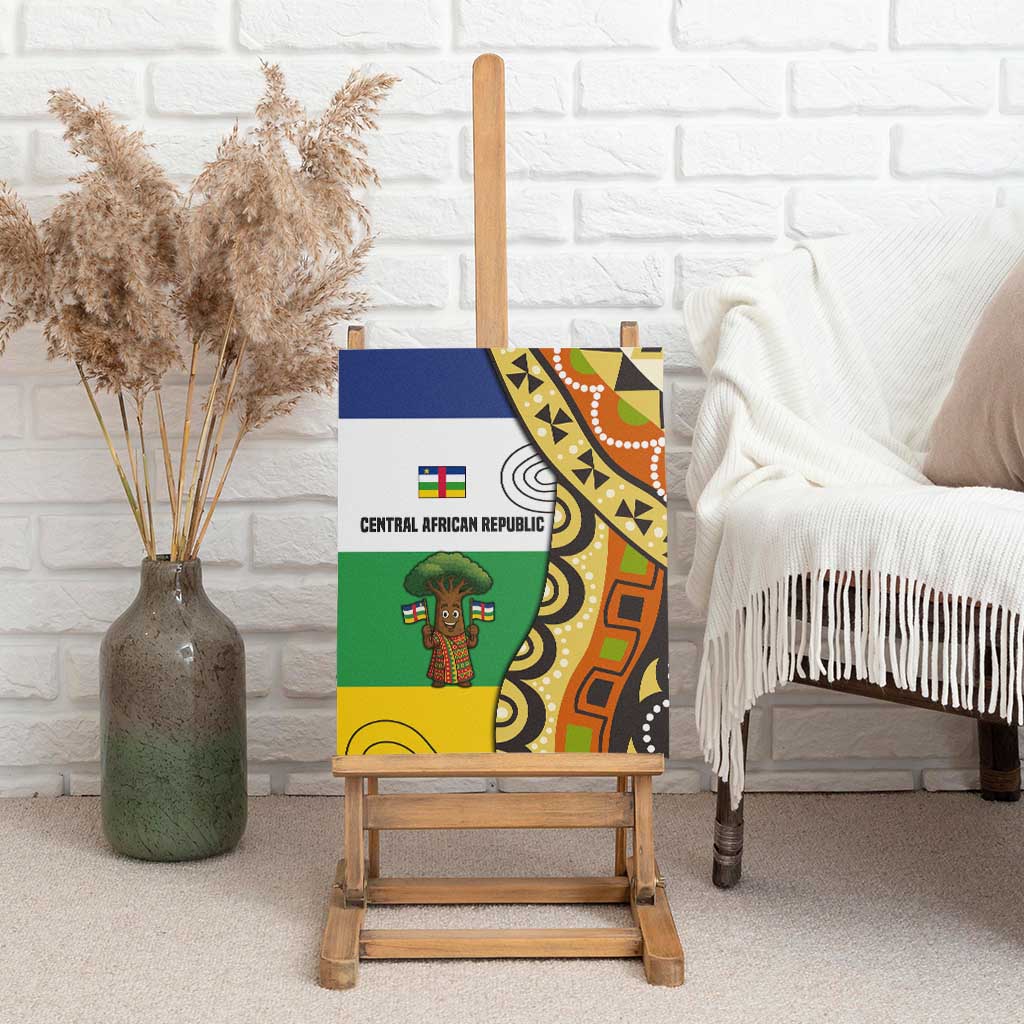 Central African Republic Canvas Wall Art Baobab and Flag - African Pride