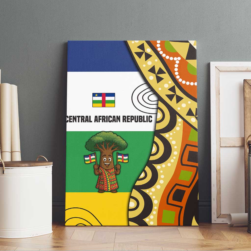 Central African Republic Canvas Wall Art Baobab and Flag - African Pride