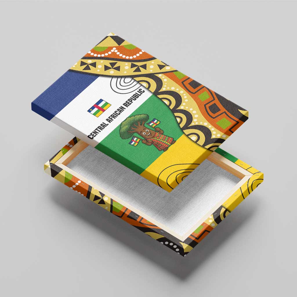 Central African Republic Canvas Wall Art Baobab and Flag - African Pride