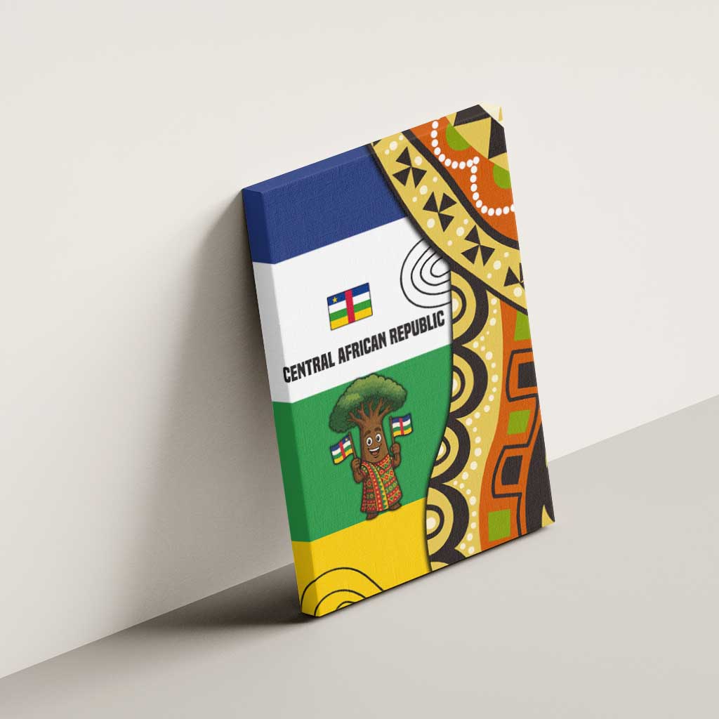 Central African Republic Canvas Wall Art Baobab and Flag - African Pride