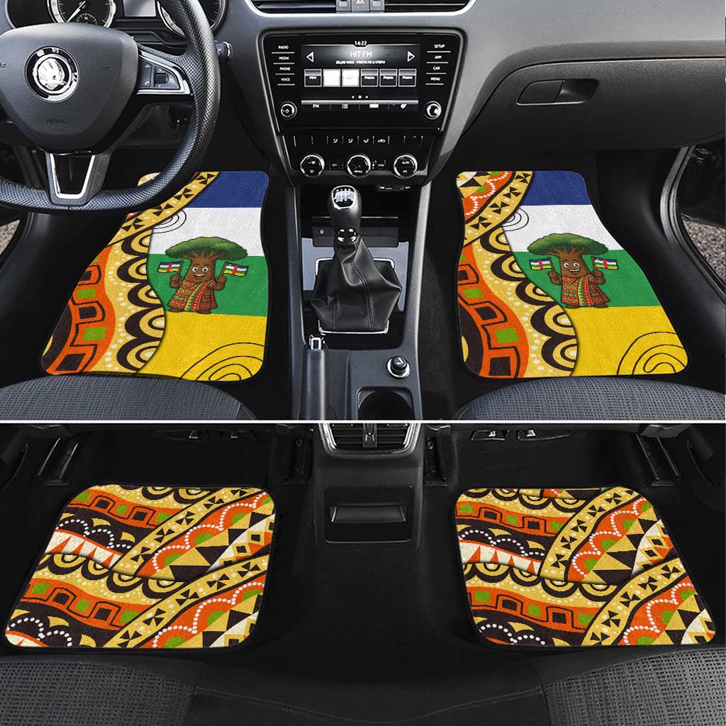 Central African Republic Car Mats Baobab and Flag - African Pride