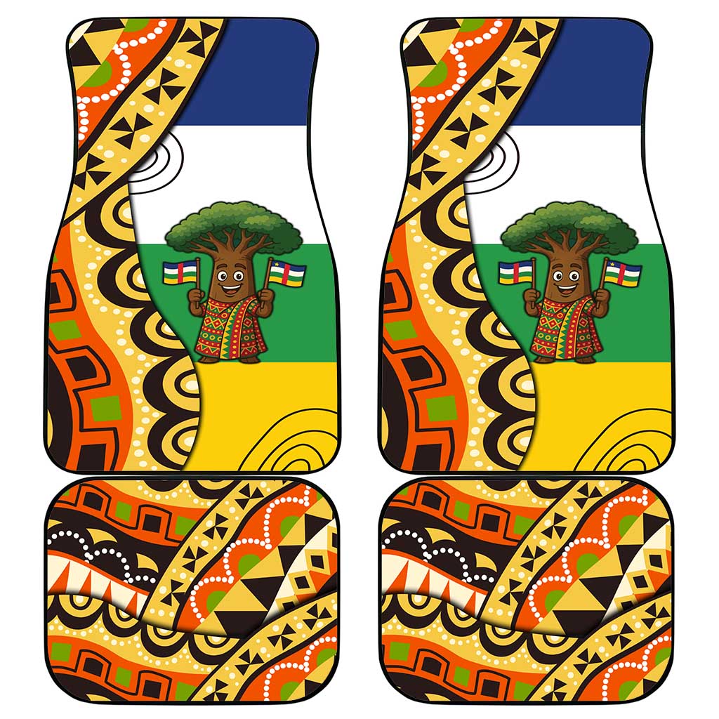 Central African Republic Car Mats Baobab and Flag - African Pride