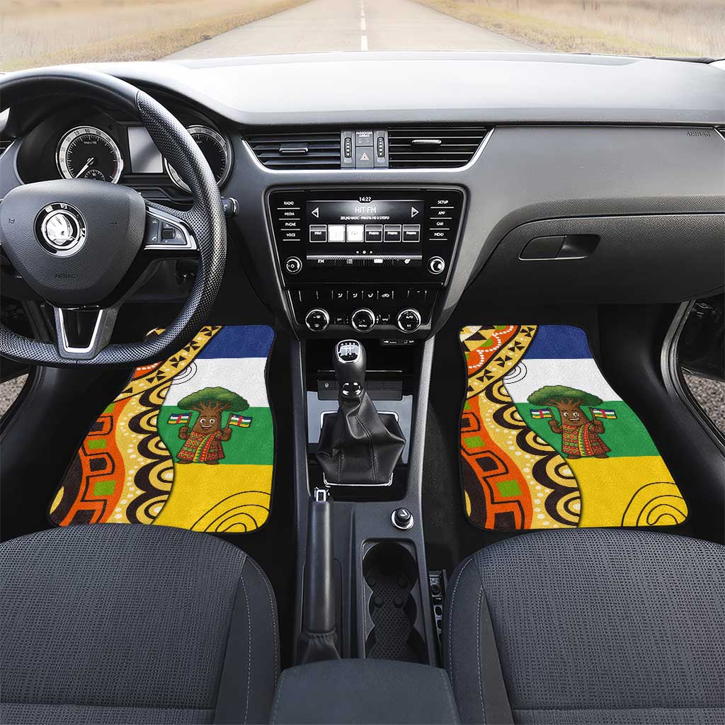 Central African Republic Car Mats Baobab and Flag - African Pride