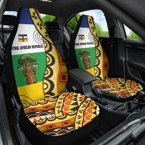 Central African Republic Car Seat Cover Baobab and Flag - African Pride