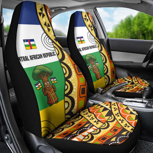Central African Republic Car Seat Cover Baobab and Flag - African Pride