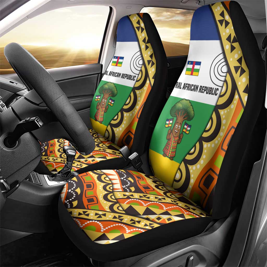 Central African Republic Car Seat Cover Baobab and Flag - African Pride