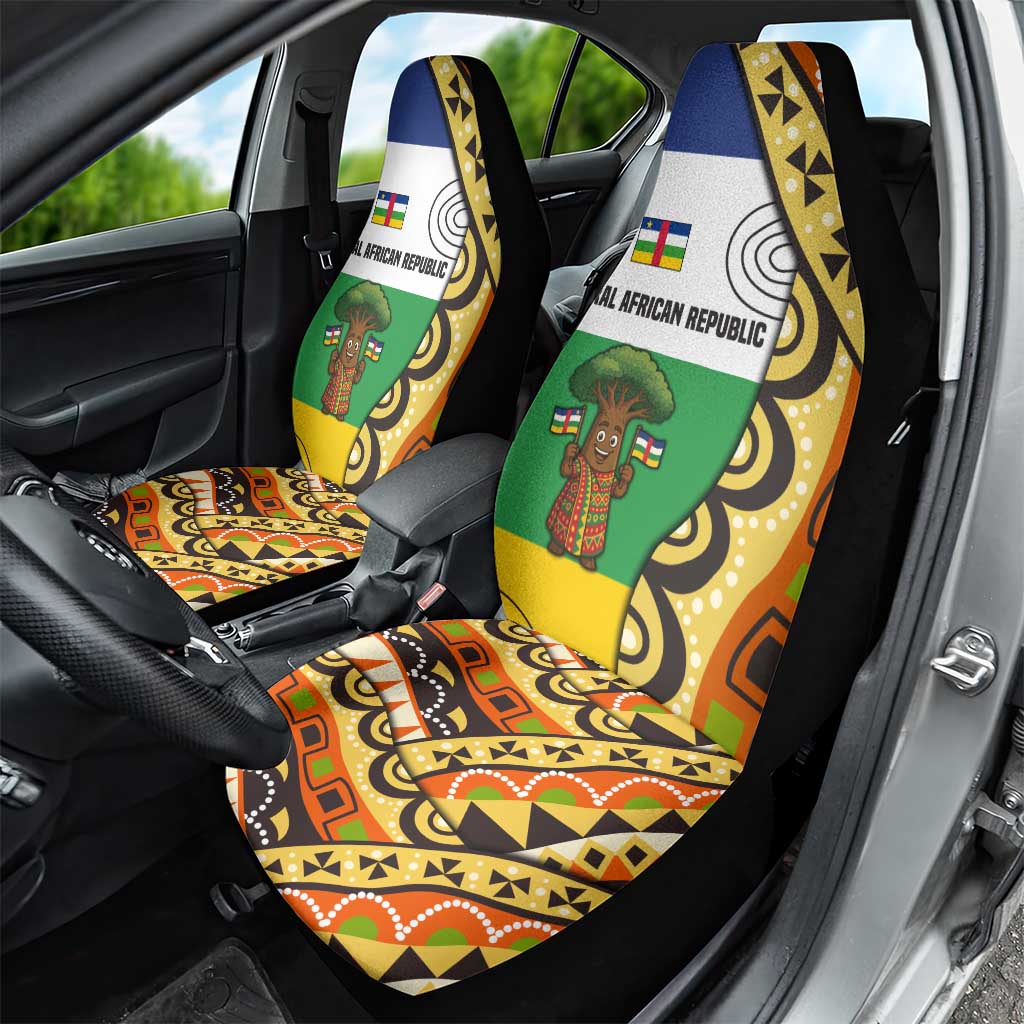 Central African Republic Car Seat Cover Baobab and Flag - African Pride