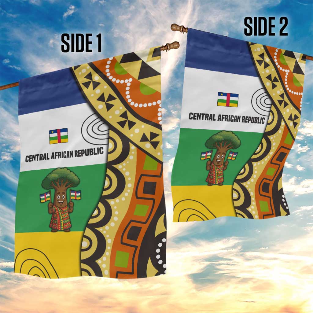 Central African Republic Garden Flag Baobab and Flag - African Pride