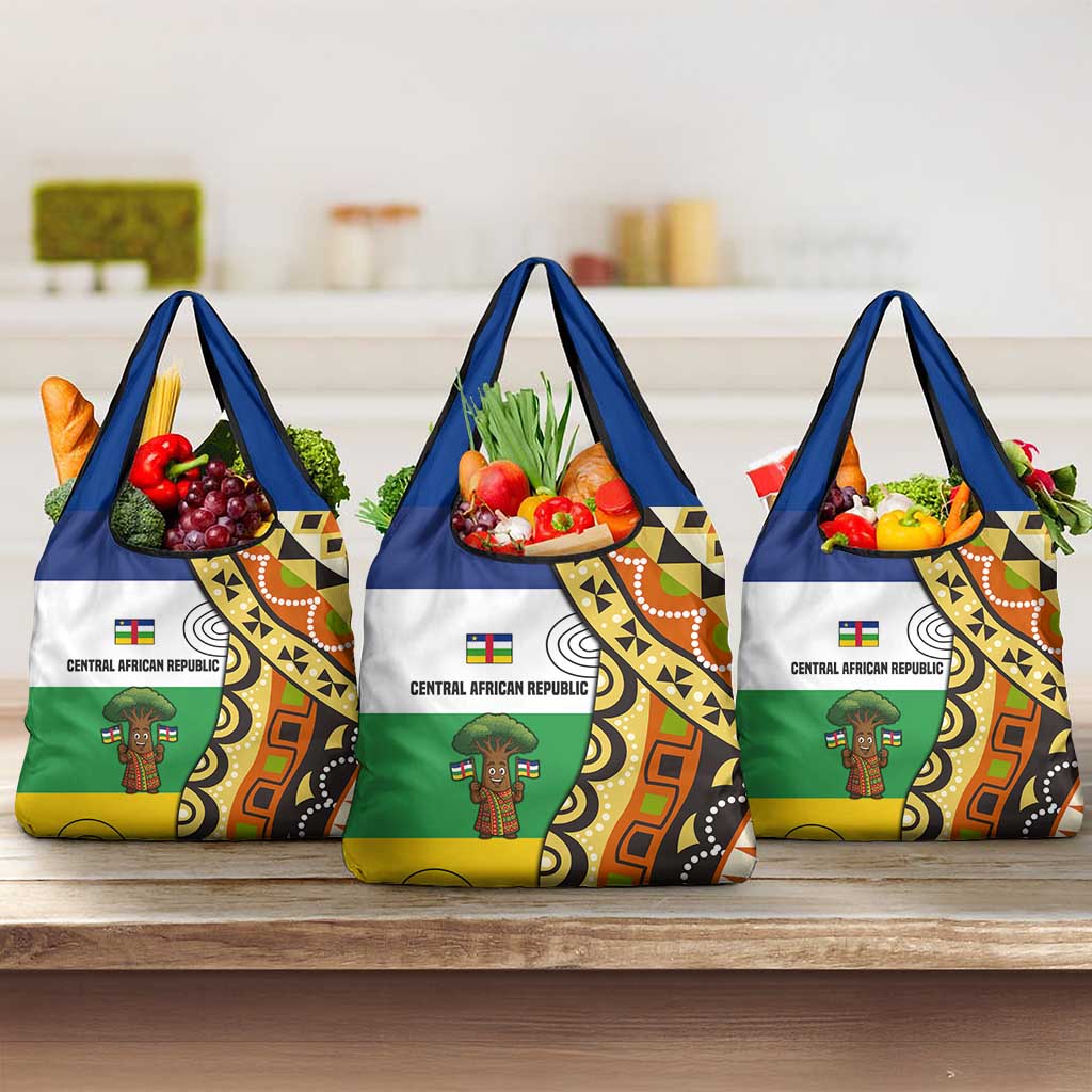 Central African Republic Grocery Bag Baobab and Flag - African Pride