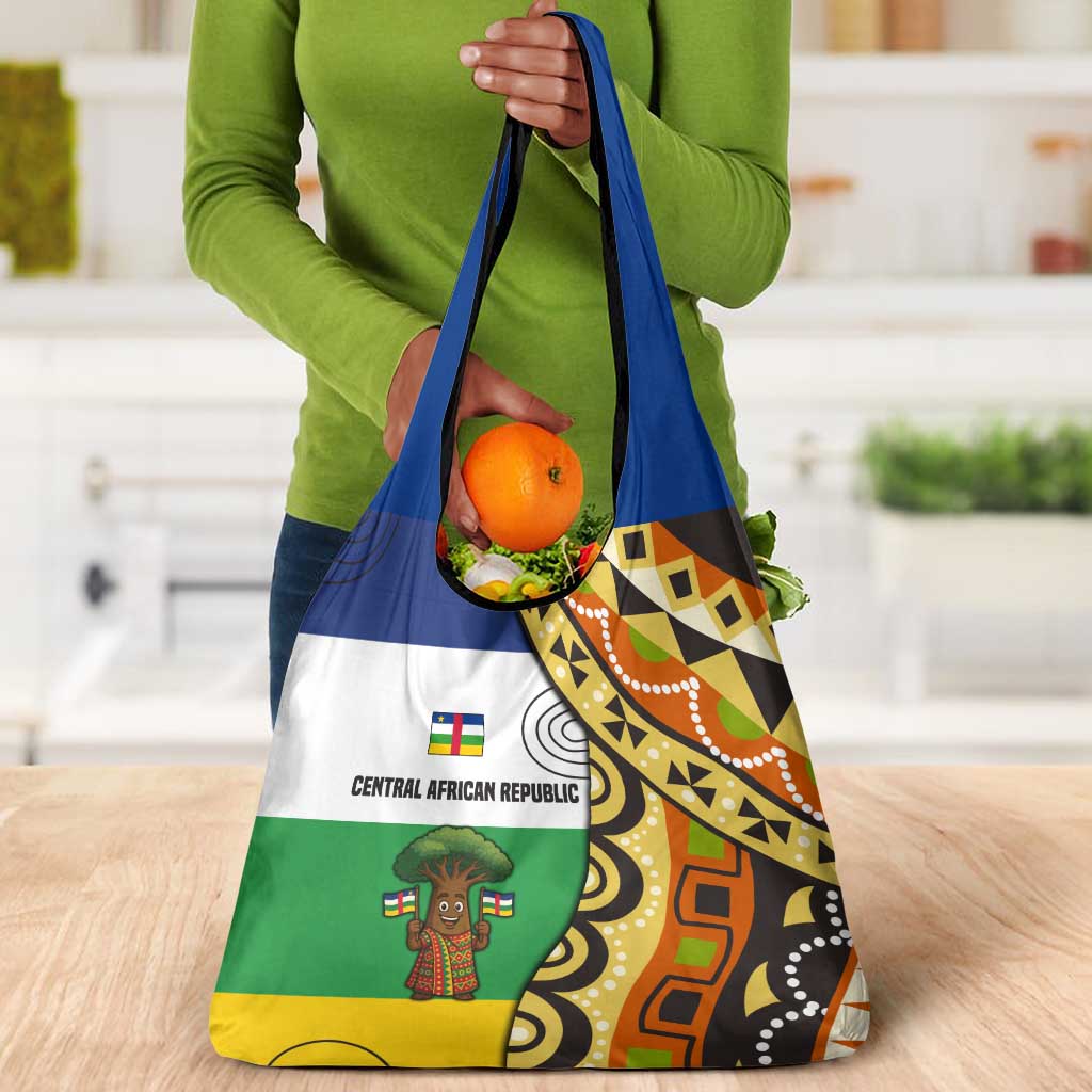 Central African Republic Grocery Bag Baobab and Flag - African Pride