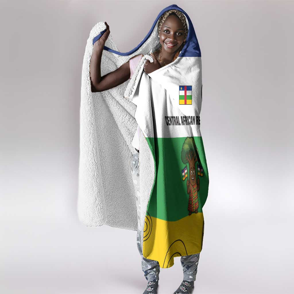 Central African Republic Hooded Blanket Baobab and Flag - African Pride