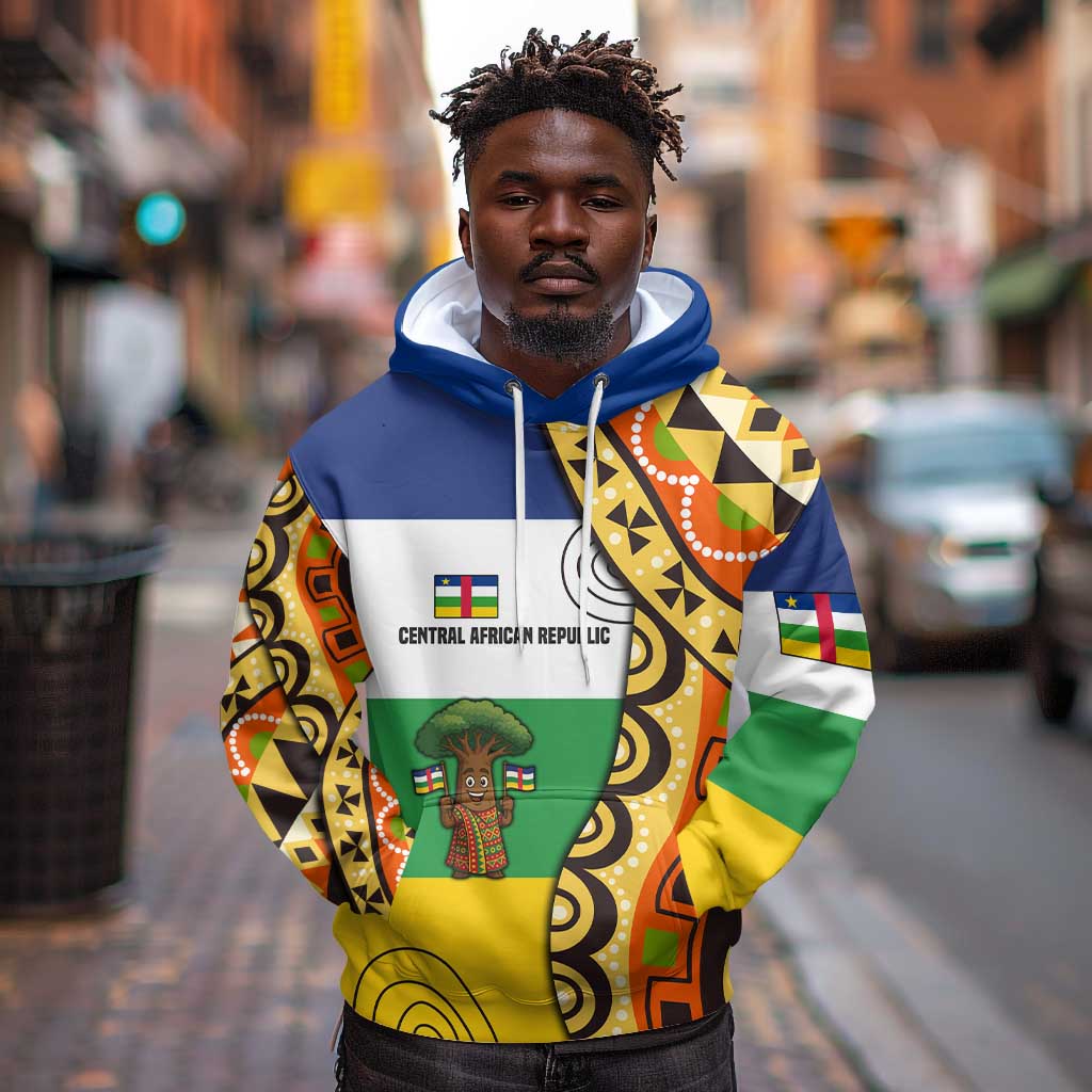 Central African Republic Hoodie Baobab and Flag - African Pride