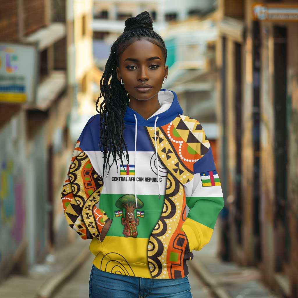 Central African Republic Hoodie Baobab and Flag - African Pride