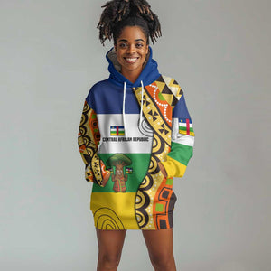 Central African Republic Hoodie Dress Baobab and Flag - African Pride