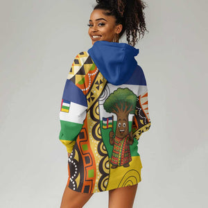 Central African Republic Hoodie Dress Baobab and Flag - African Pride