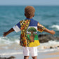 Central African Republic Kid Hawaiian Shirt Baobab and Flag - African Pride