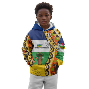 Central African Republic Kid Hoodie Baobab and Flag - African Pride