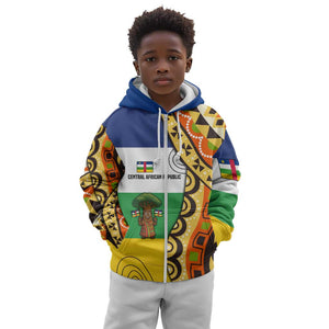 Central African Republic Kid Hoodie Baobab and Flag - African Pride