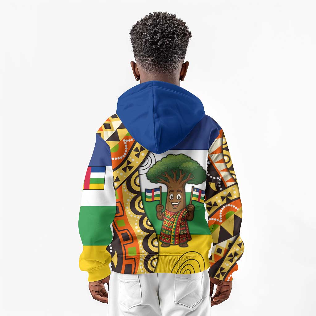Central African Republic Kid Hoodie Baobab and Flag - African Pride
