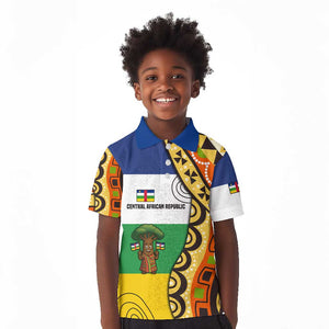 Central African Republic Kid Polo Shirt Baobab and Flag - African Pride