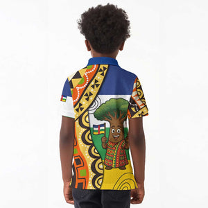 Central African Republic Kid Polo Shirt Baobab and Flag - African Pride