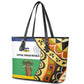 Central African Republic Leather Tote Bag Baobab and Flag - African Pride