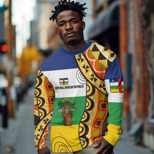 Central African Republic Long Sleeve Shirt Baobab and Flag - African Pride