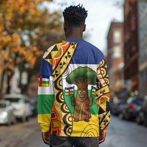 Central African Republic Long Sleeve Shirt Baobab and Flag - African Pride