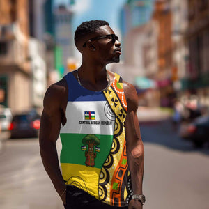 Central African Republic Men Tank Top Baobab and Flag - African Pride