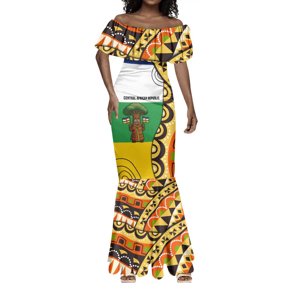 Central African Republic Mermaid Dress Baobab and Flag - African Pride